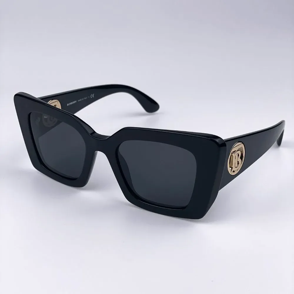NEW Burberry BE4344 Daisy 300187 Black Dark Gray Square Women Sunglasses - Picture 7 of 13